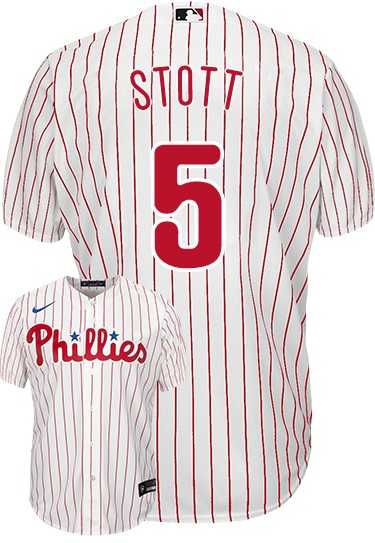 Mens Philadelphia Phillies #5 Bryson Stott White Cool Base Stitched Jersey Dzhi->philadelphia phillies->MLB Jersey